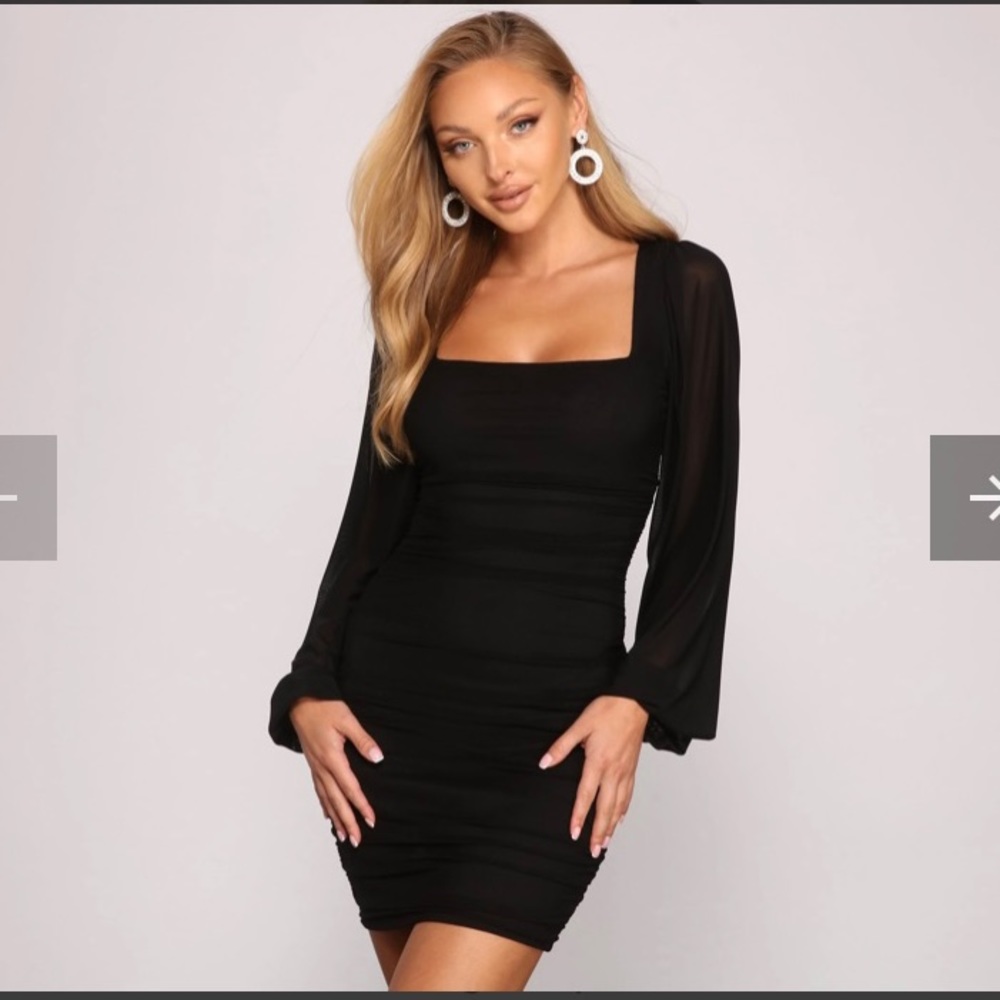 mesh bodycon dress